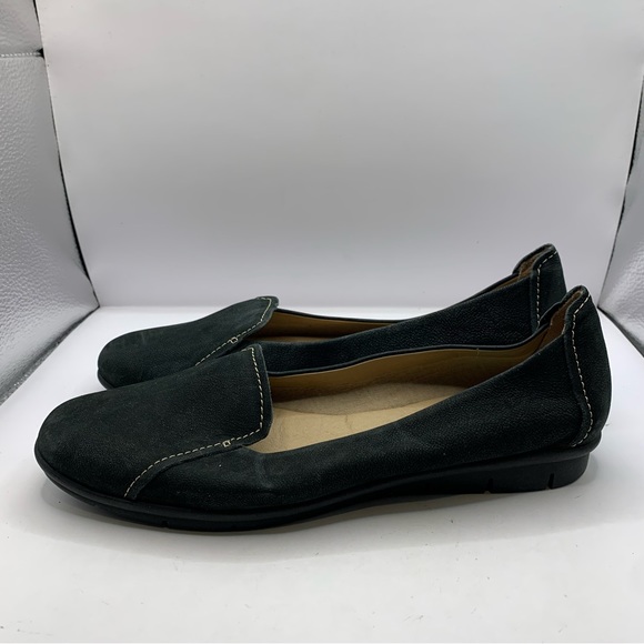 SOUL Naturalizer Lauryn Black Leather Nubuck Casual Loafers Size 8M - Picture 2 of 7